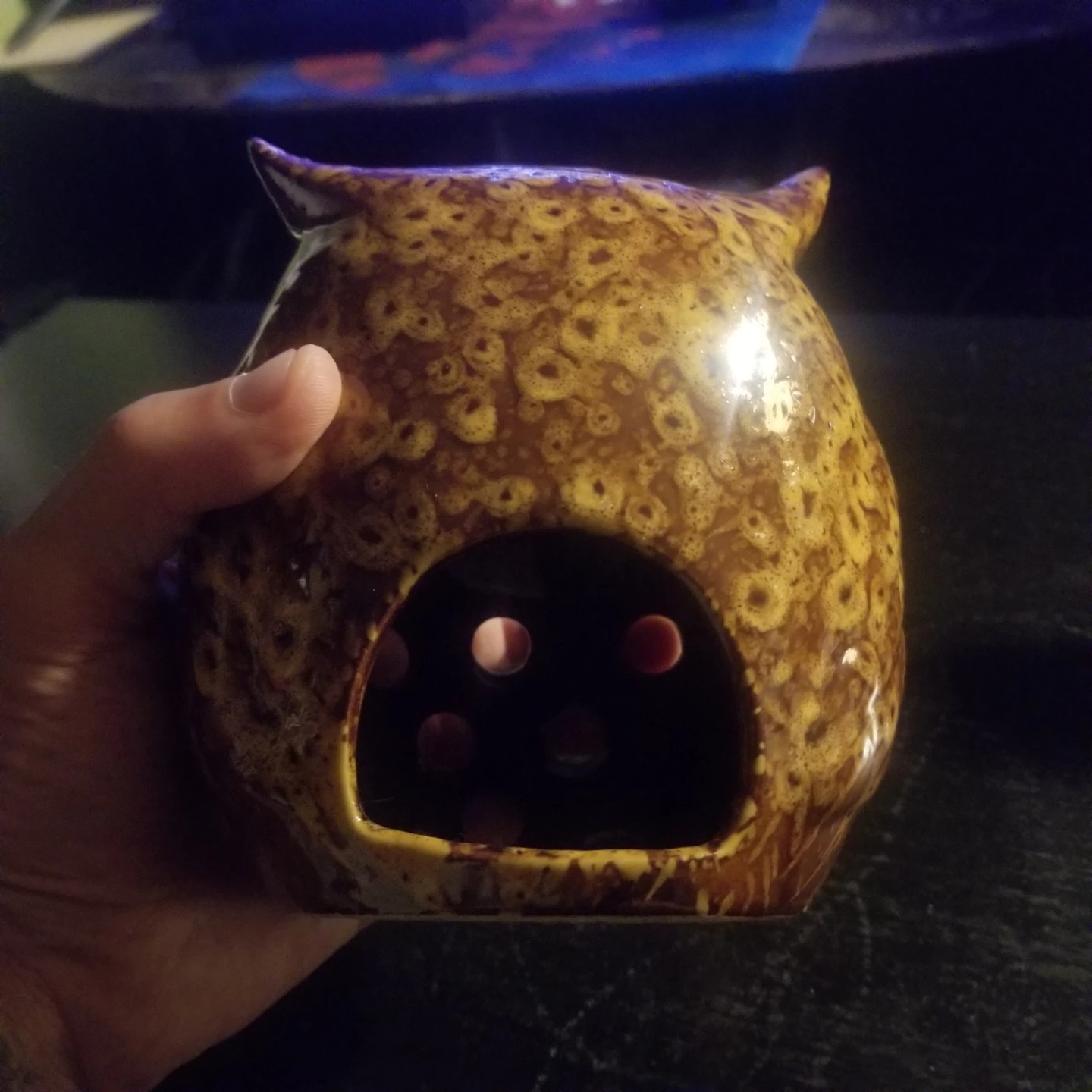 Ceramic Owl Votive Holder - photo 2