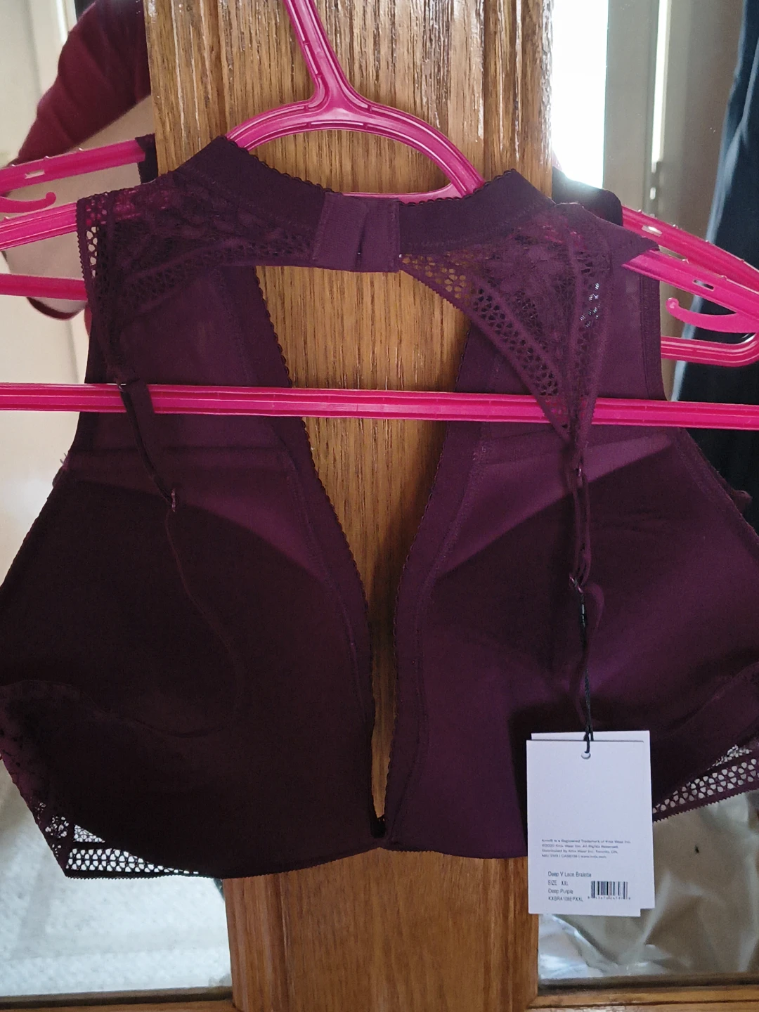 Knix Lace Deep V Bralette, Deep Purple, XXL - photo 2