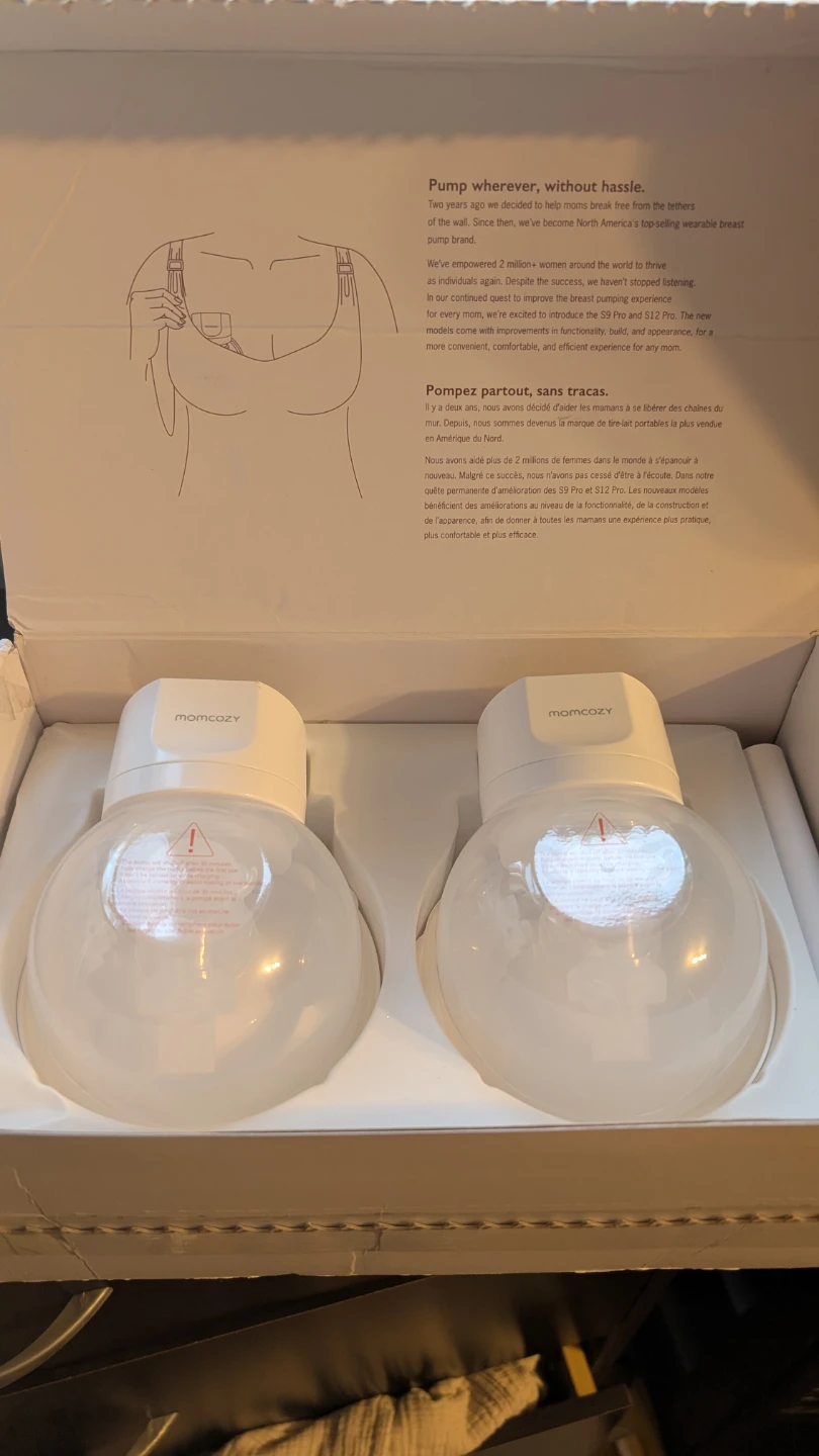 New, open box Momcozy S12 Pro Double Hands-Free Breast Pump