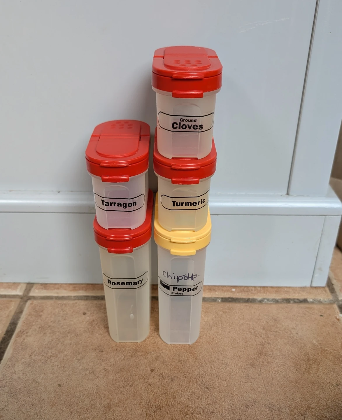 Modular Tupperware Spice Containers - Set of 5