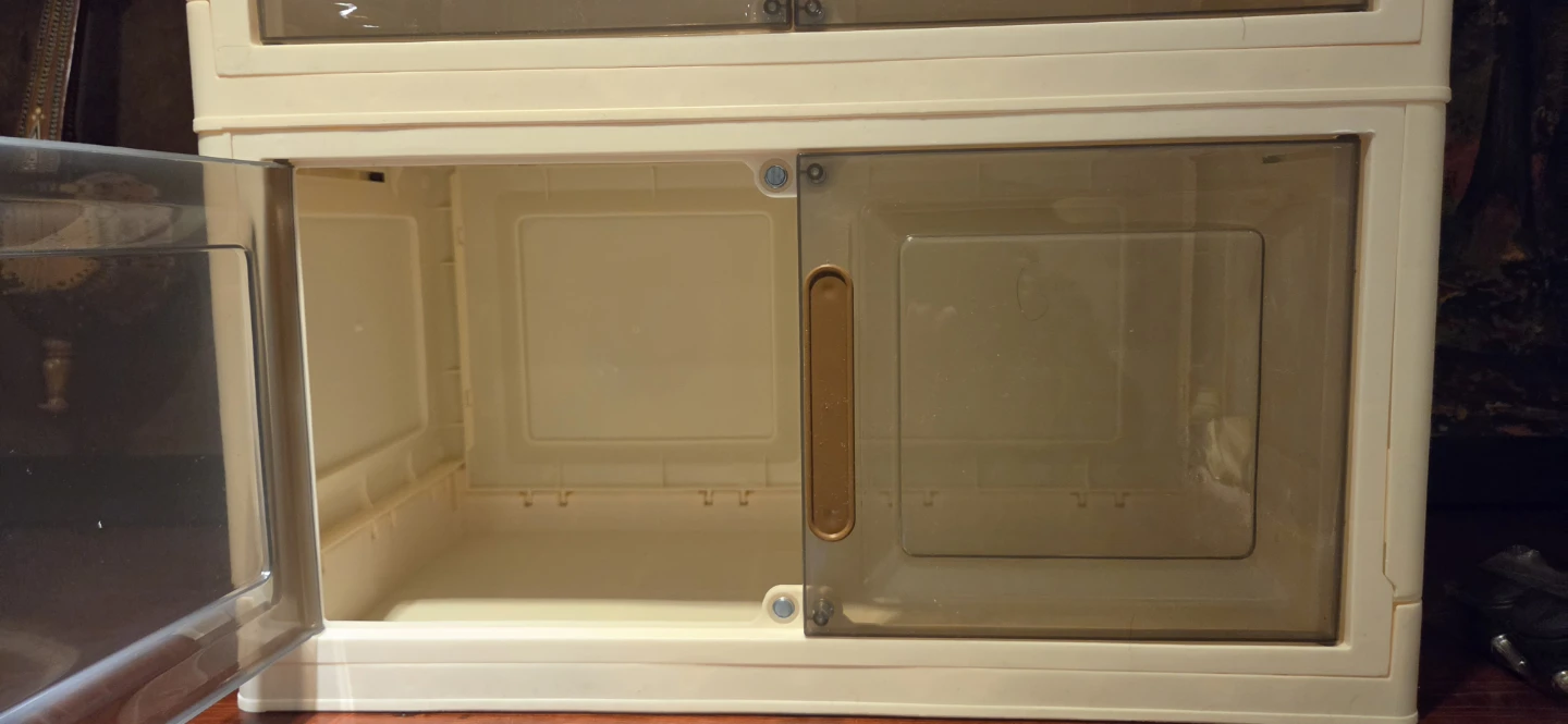 3-Tier Plastic Storage Organizer with Doors - photo 3