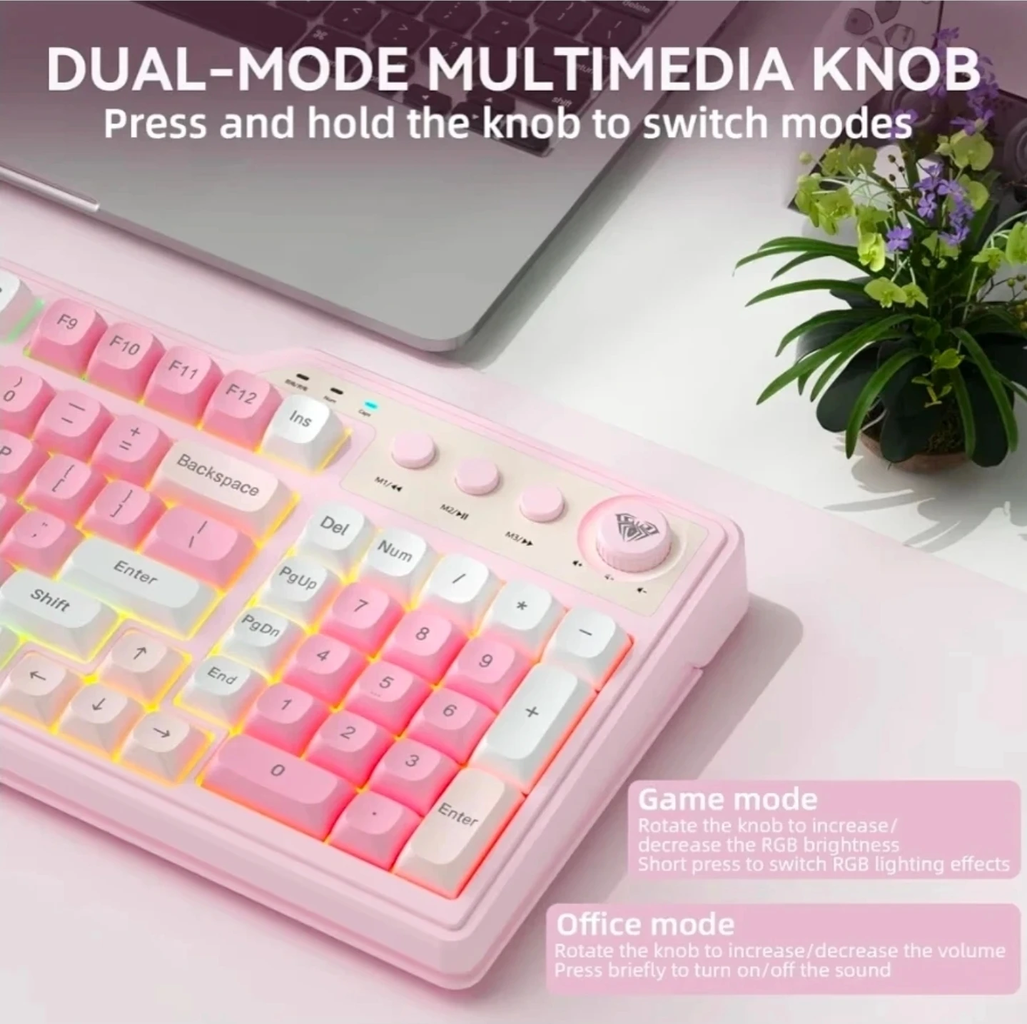AULA F3099 Three-Mode Mechanical Keyboard 🏈 - photo 2