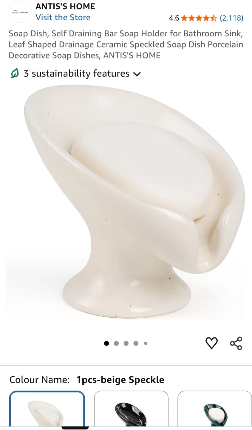 Self Draining Soap Dish