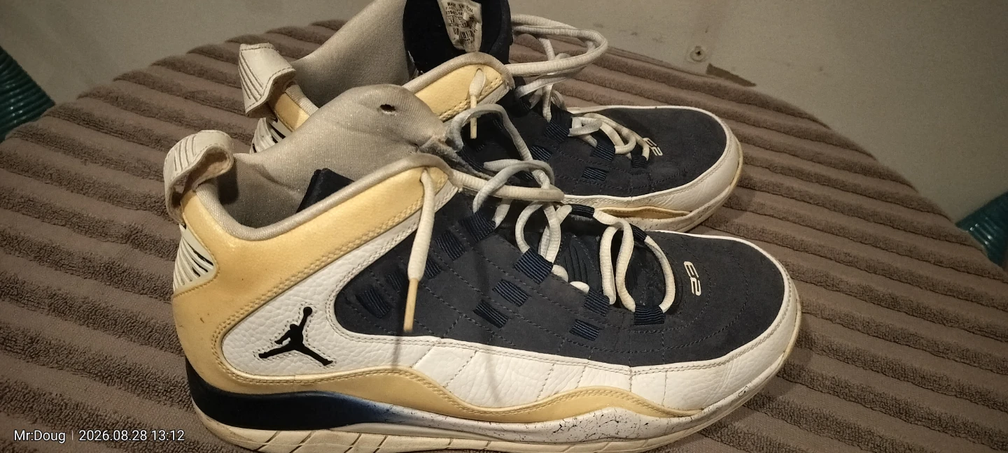 Jordan Sneakers White and Navy - photo 3