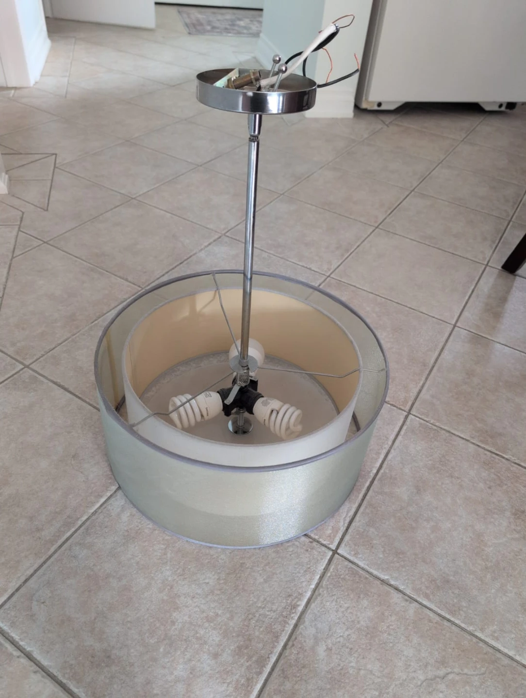 Grey ceiling light fixture - photo 2