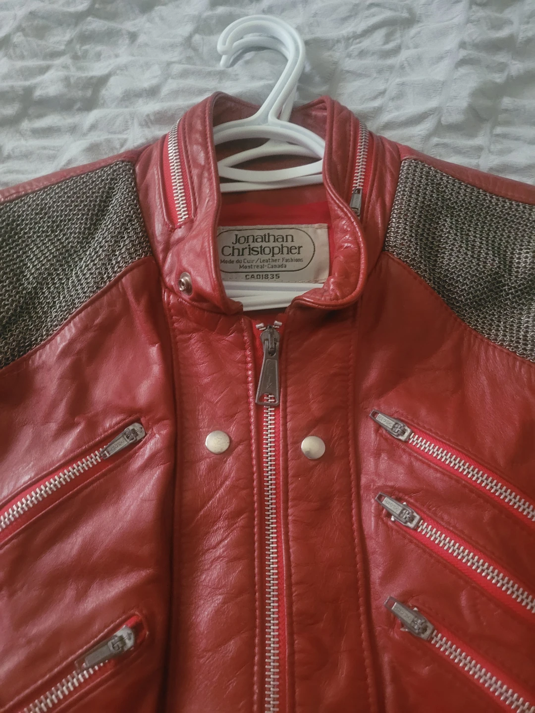 Michael Jackson Beat It Real Leather Jacket Metal Mesh Tribute - photo 2