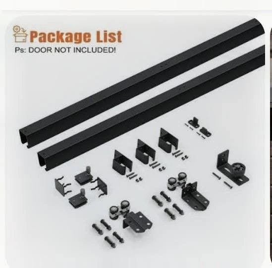 Black Barn Door Hardware Kit - photo 3
