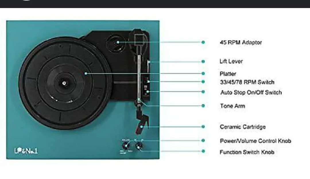 LP&No.1 Turntable with External Speakers - photo 2