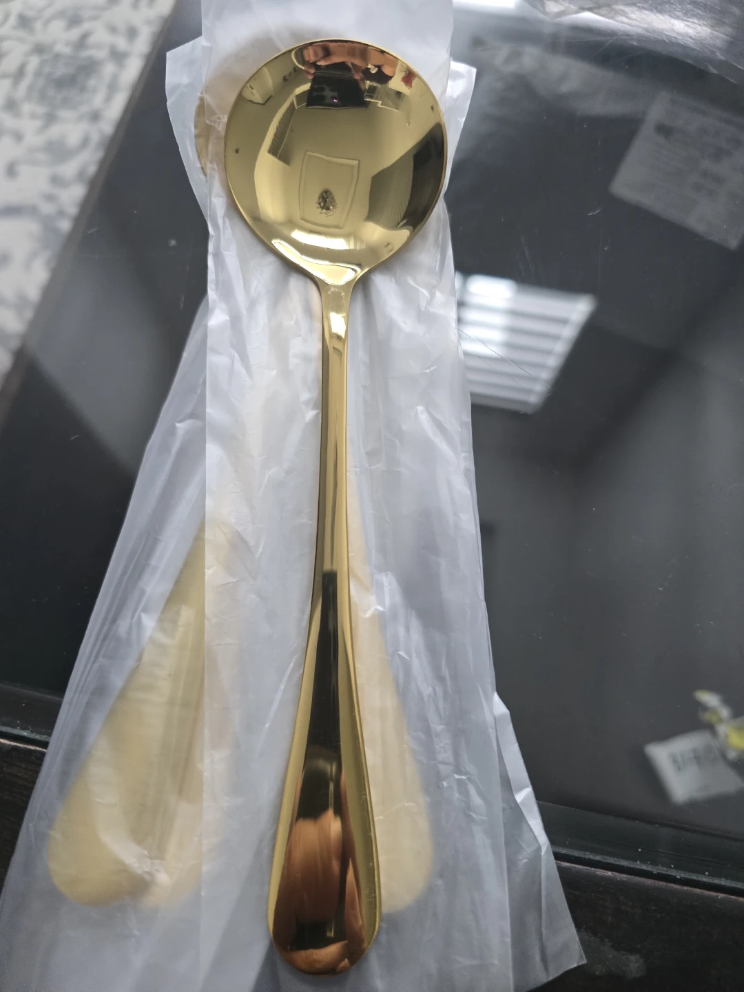 Brand new Gold Soup Spoons Pack of 6 in one package - photo 3