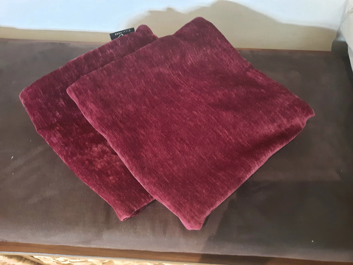 Burgundy cushion covers
