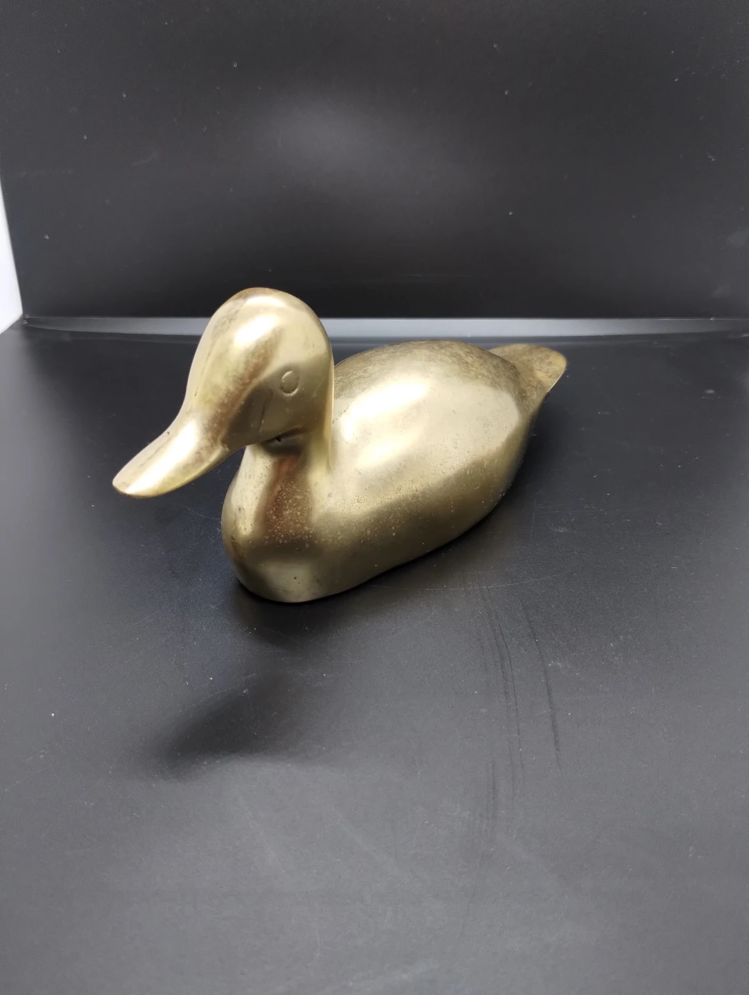 Vintage Solid Brass Duck Figurine
