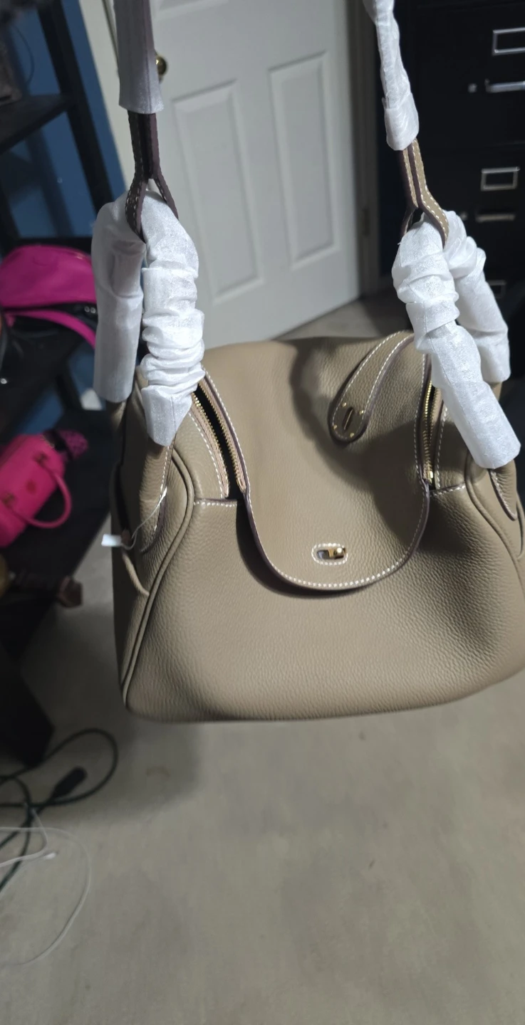 Taupe Leather Handbag - photo 4
