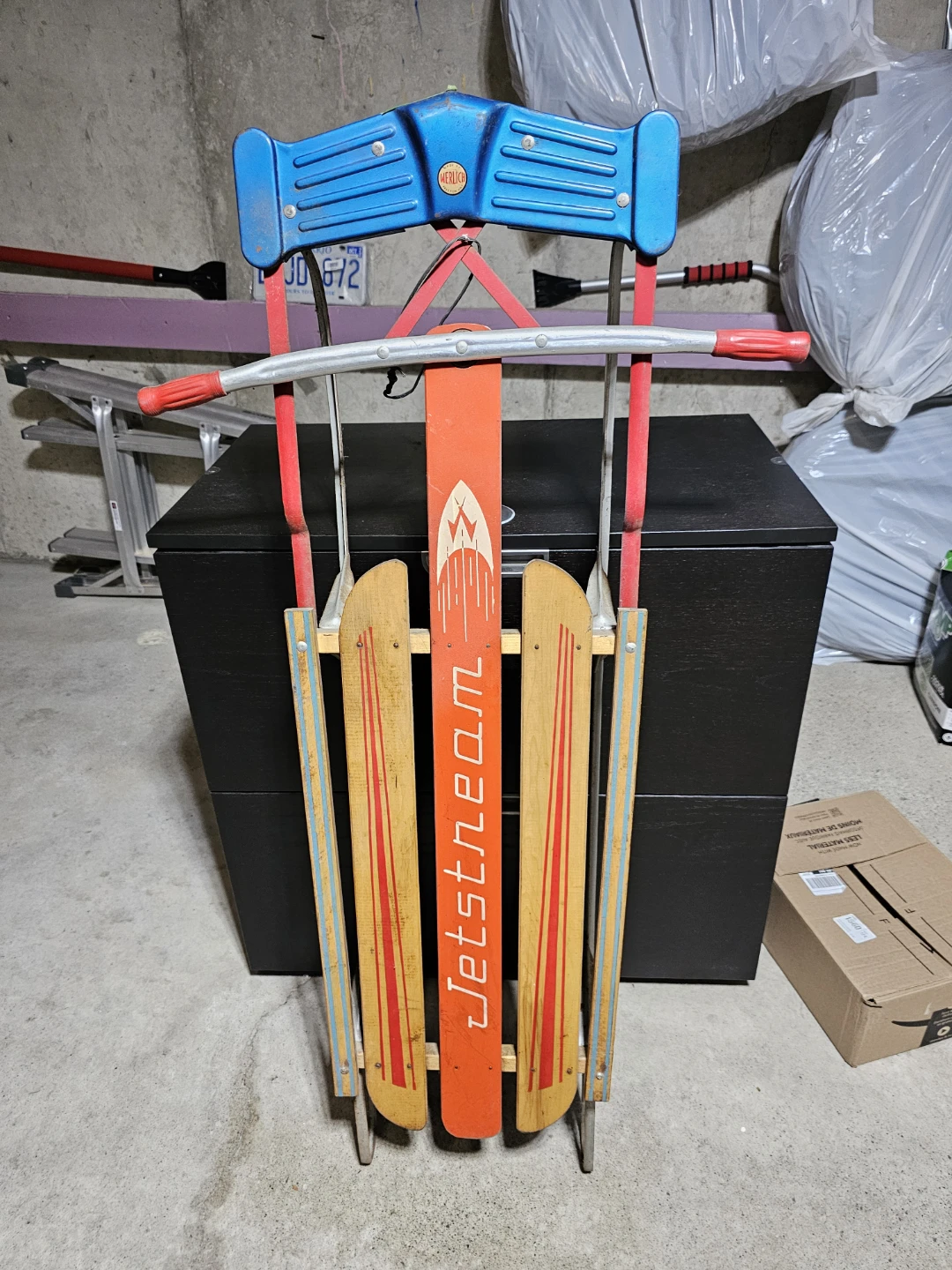 Vintage Jetstream Wood and Metal Sled
