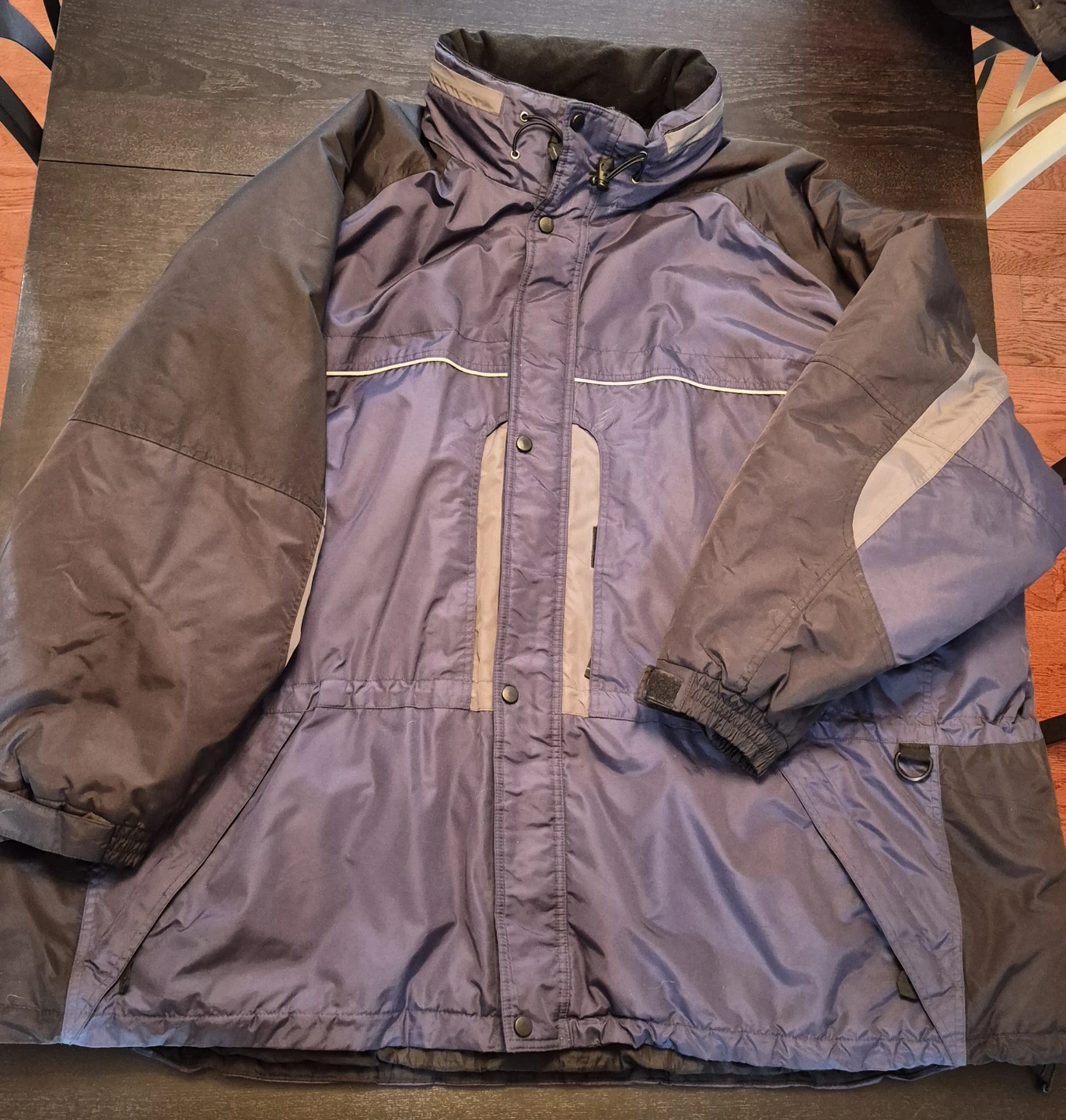 6XL men's winter coat with hidden hood