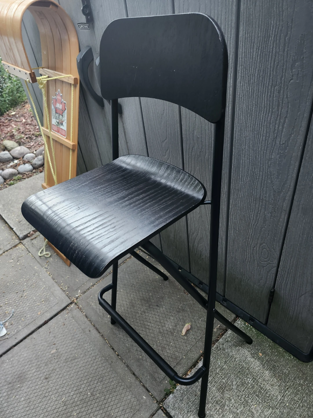 Black Folding Bar Stool
