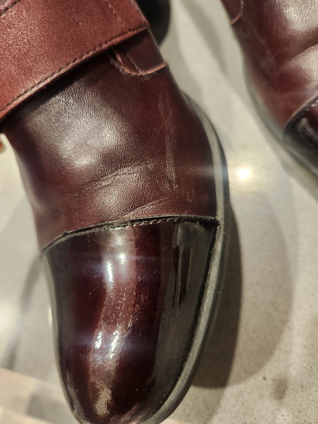Dorking by Fluchos Maroon Leather Heels - photo 3