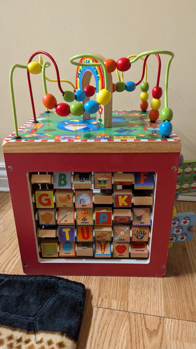 My busy town wooden cube for toddlers