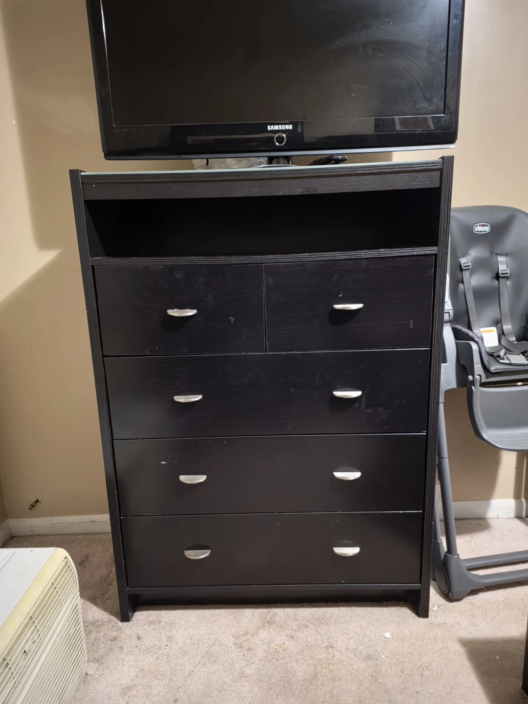 Black Wooden Dresser with Mirror. Must pick up ozone park - photo 2