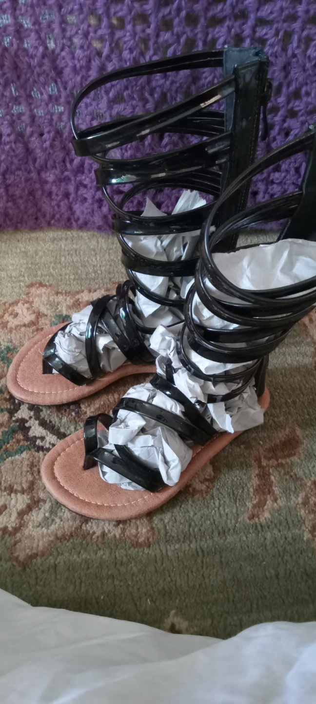 Black Gladiator Sandals