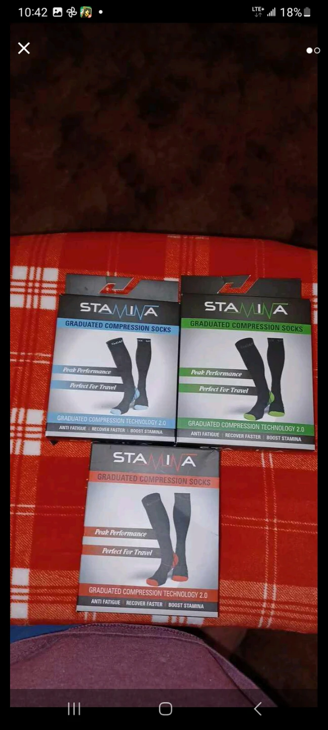 3 Pairs Stamina Graduated Compression Socks