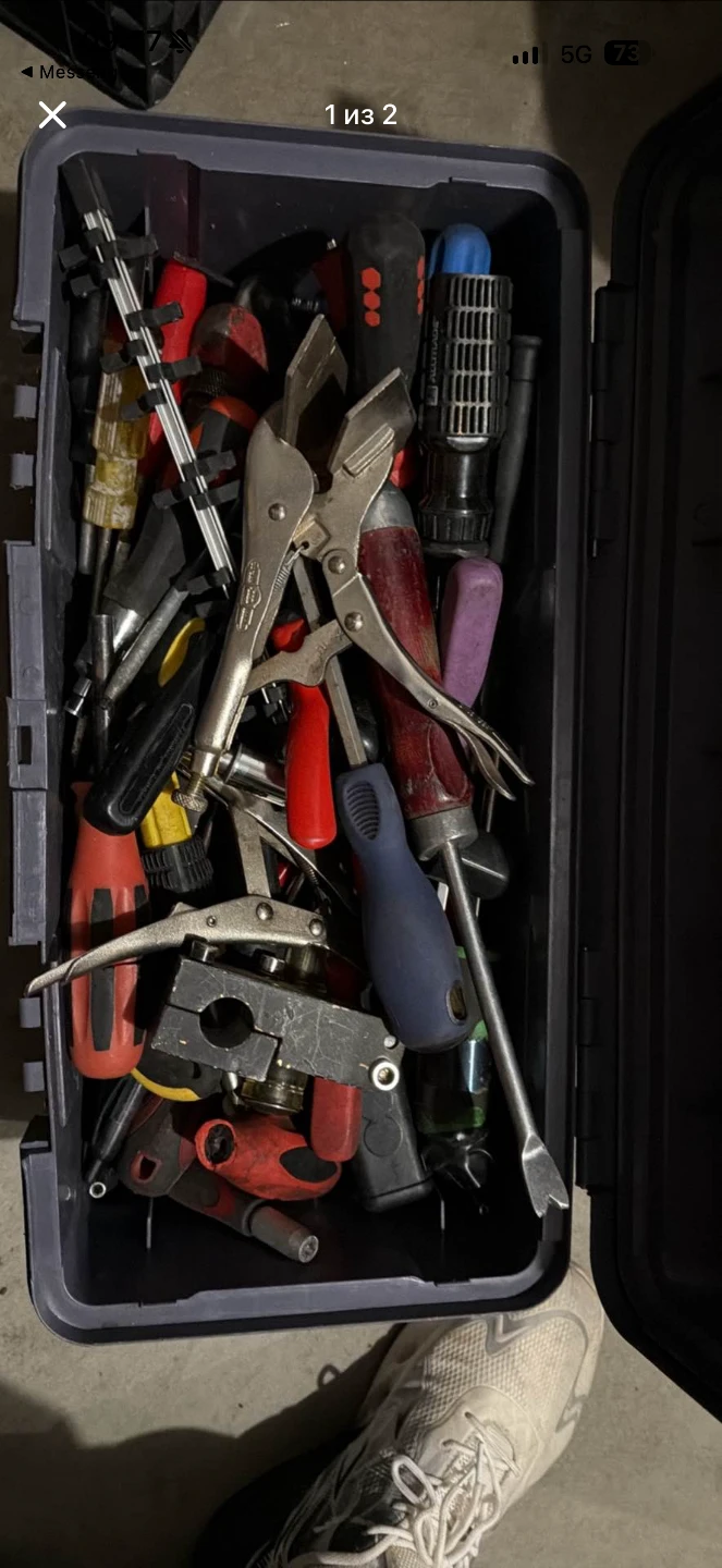 Assorted Hand Tools in Tool Box