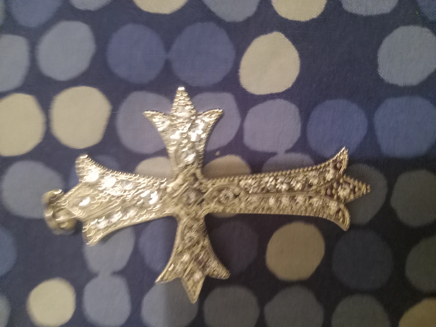 Rhinestone Cross Pendant Necklace Charm - photo 3