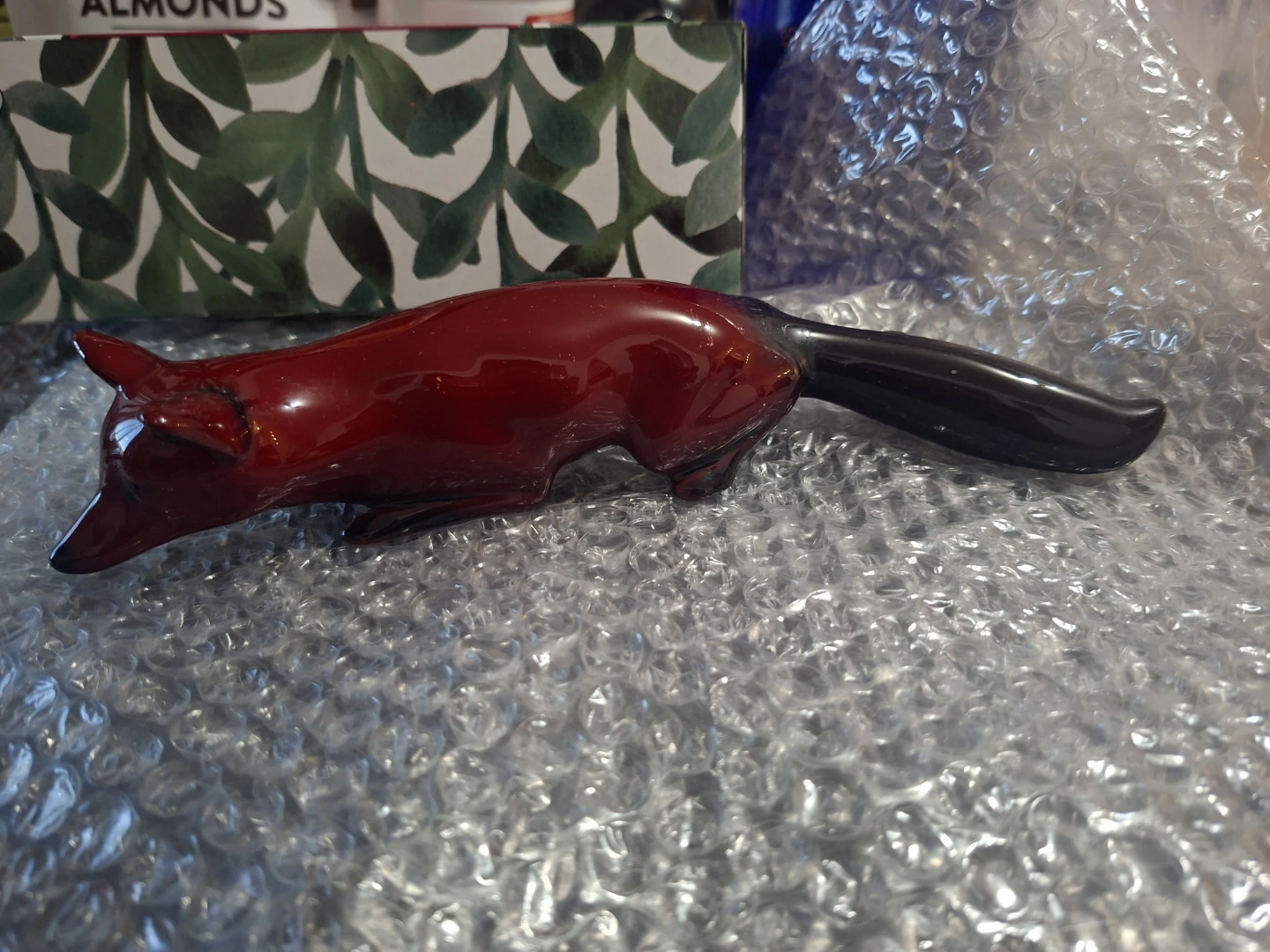 Royal Doulton Flambe Stalking Fox Figure (Red & Black) - photo 3