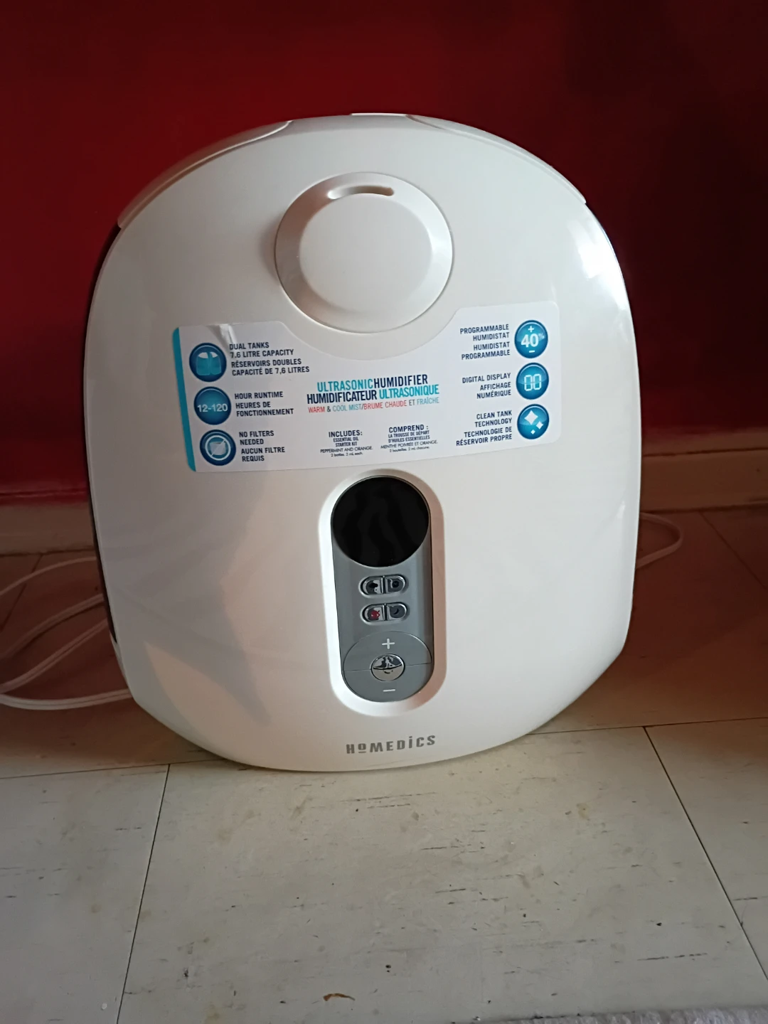 HoMedics Ultrasonic Humidifier