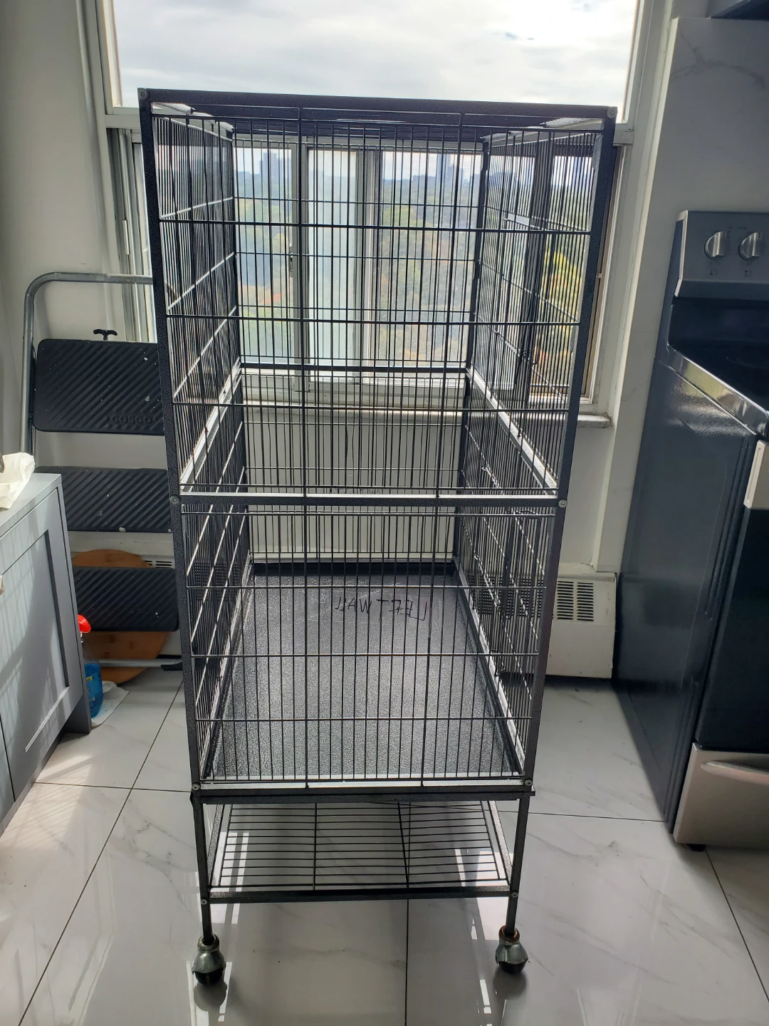 Large Black Metal Bird Cage - photo 5