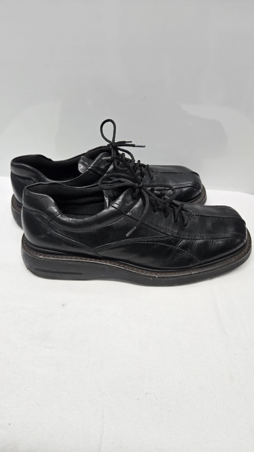 Hippopotamus Men's Black Leather Lace-Up Oxford Square  S. 12 D - photo 4