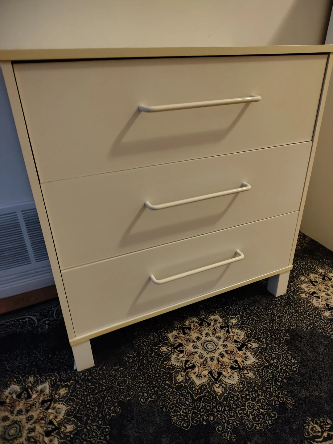 White 3-Drawer Dresser - photo 2
