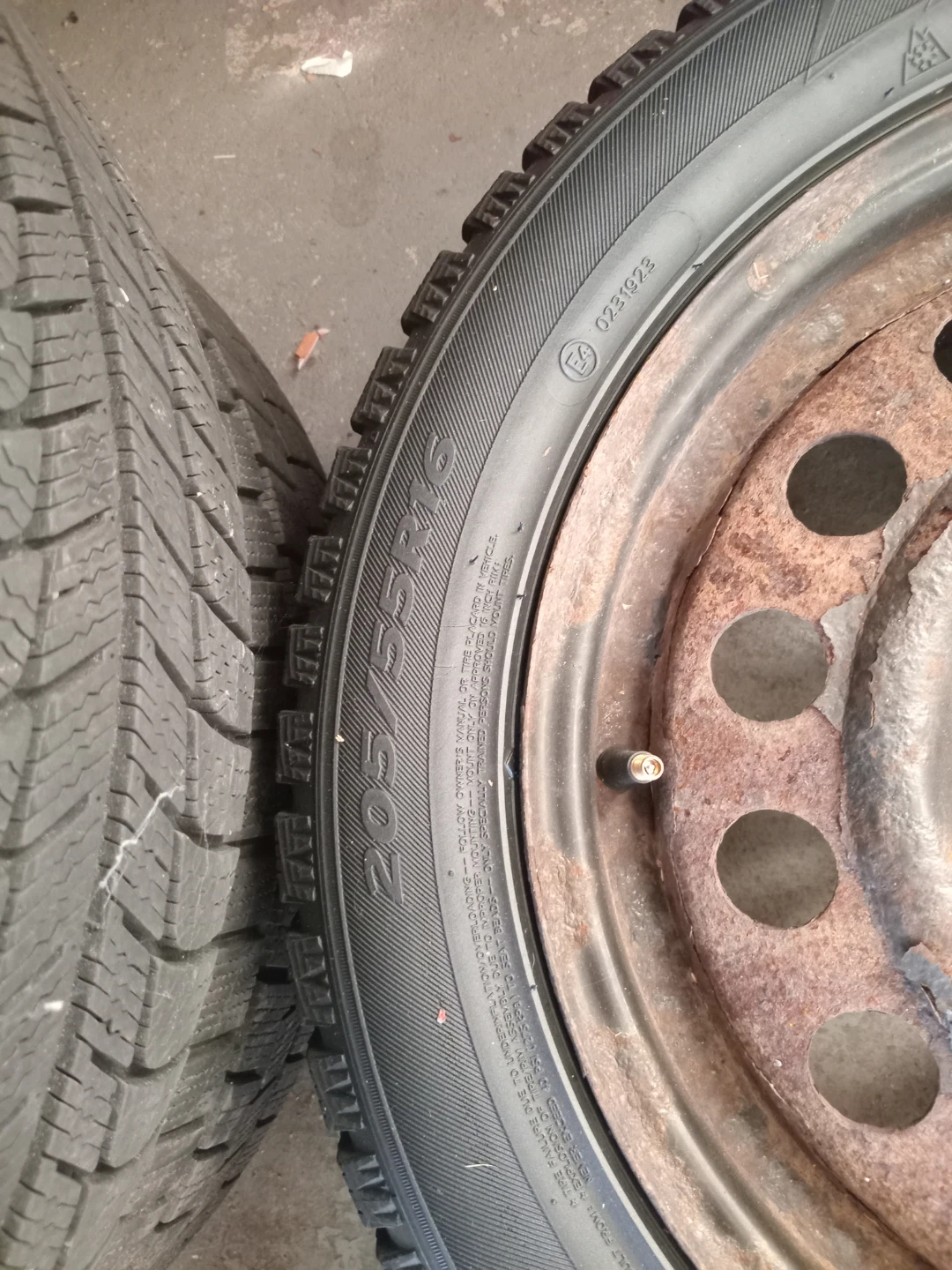 205/55R16 Winter Tires on Rims
