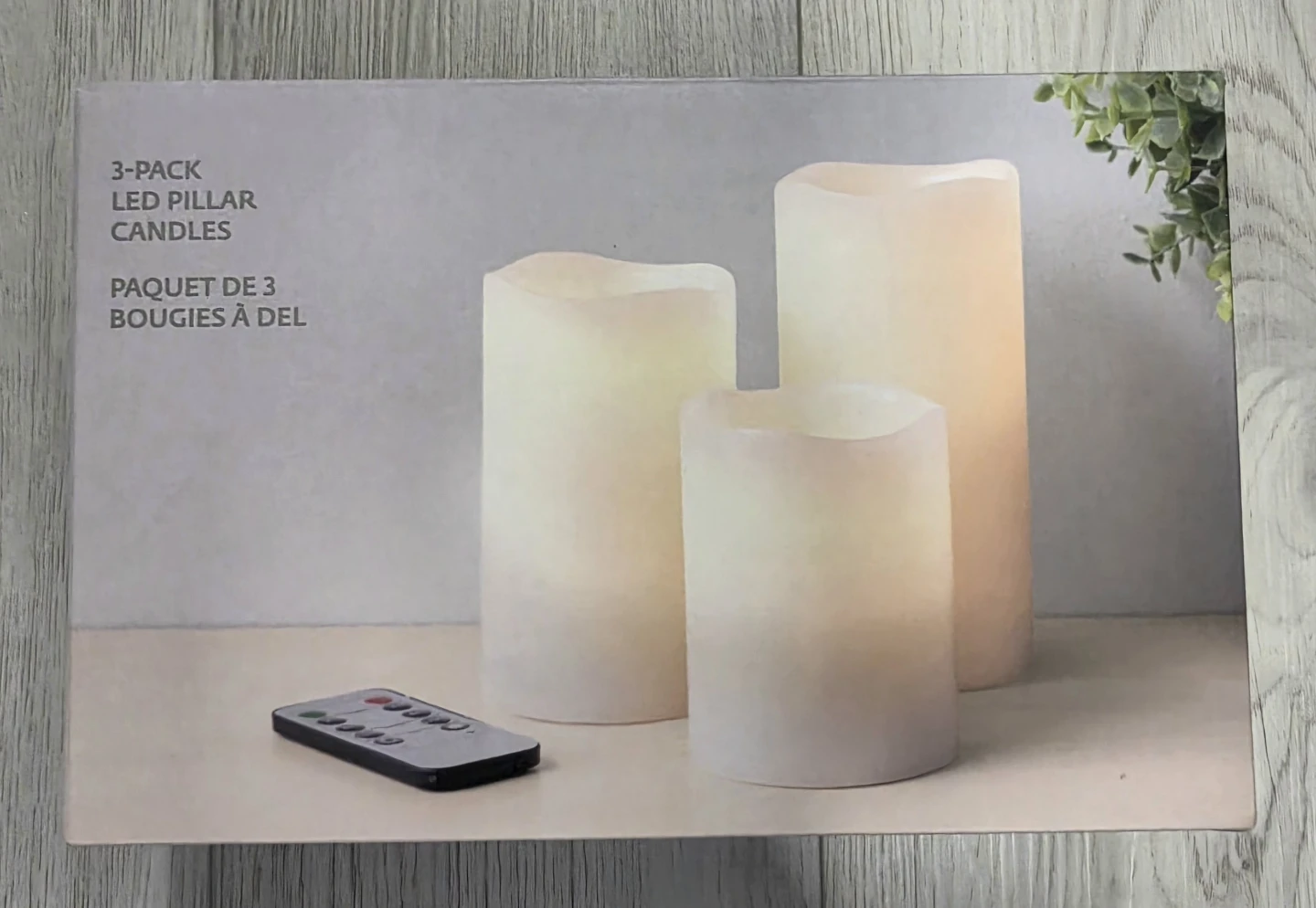 3-Pack LED Battery Operated Pillar Candles