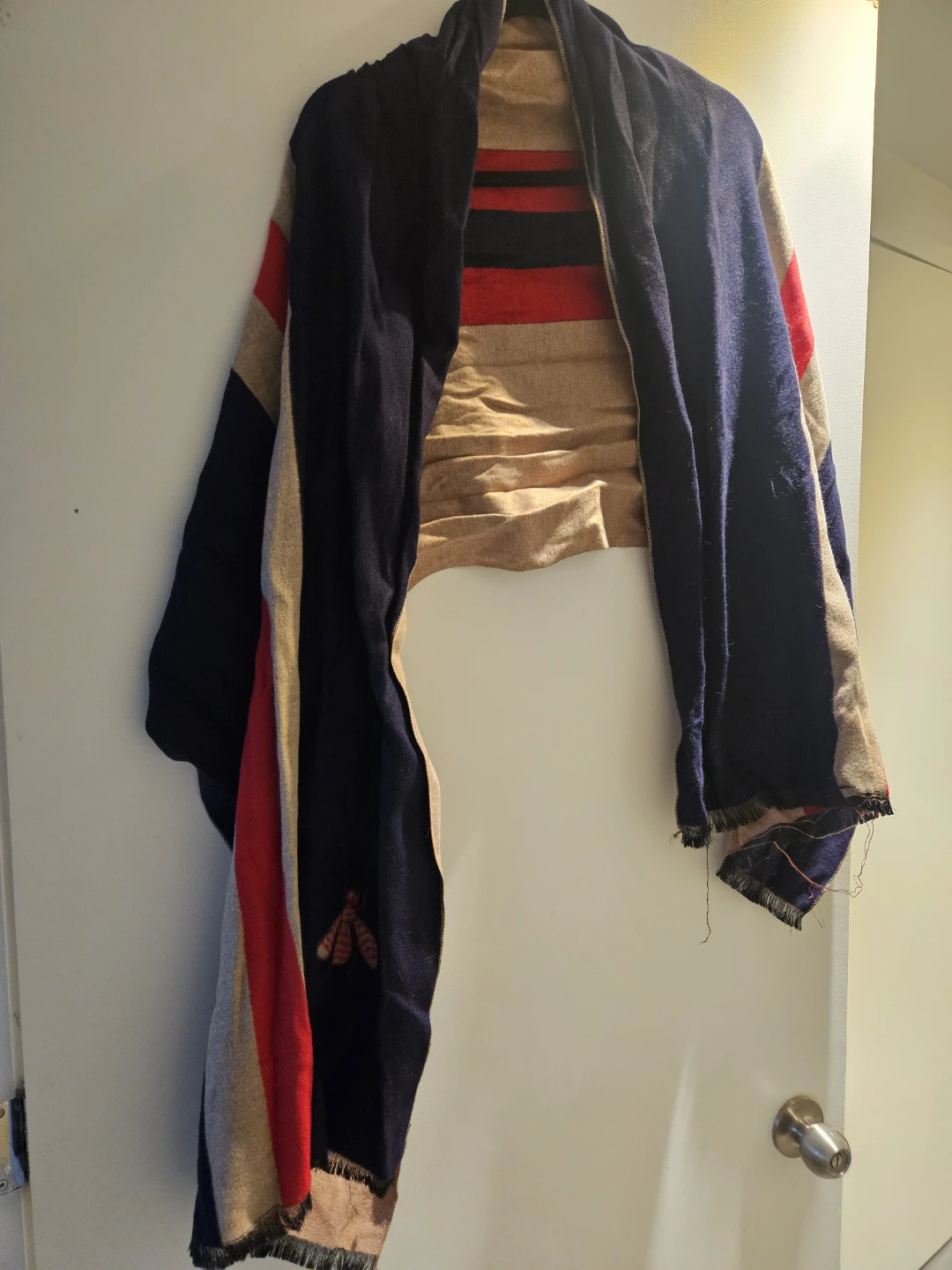 Bee Print Striped Scarf - photo 2