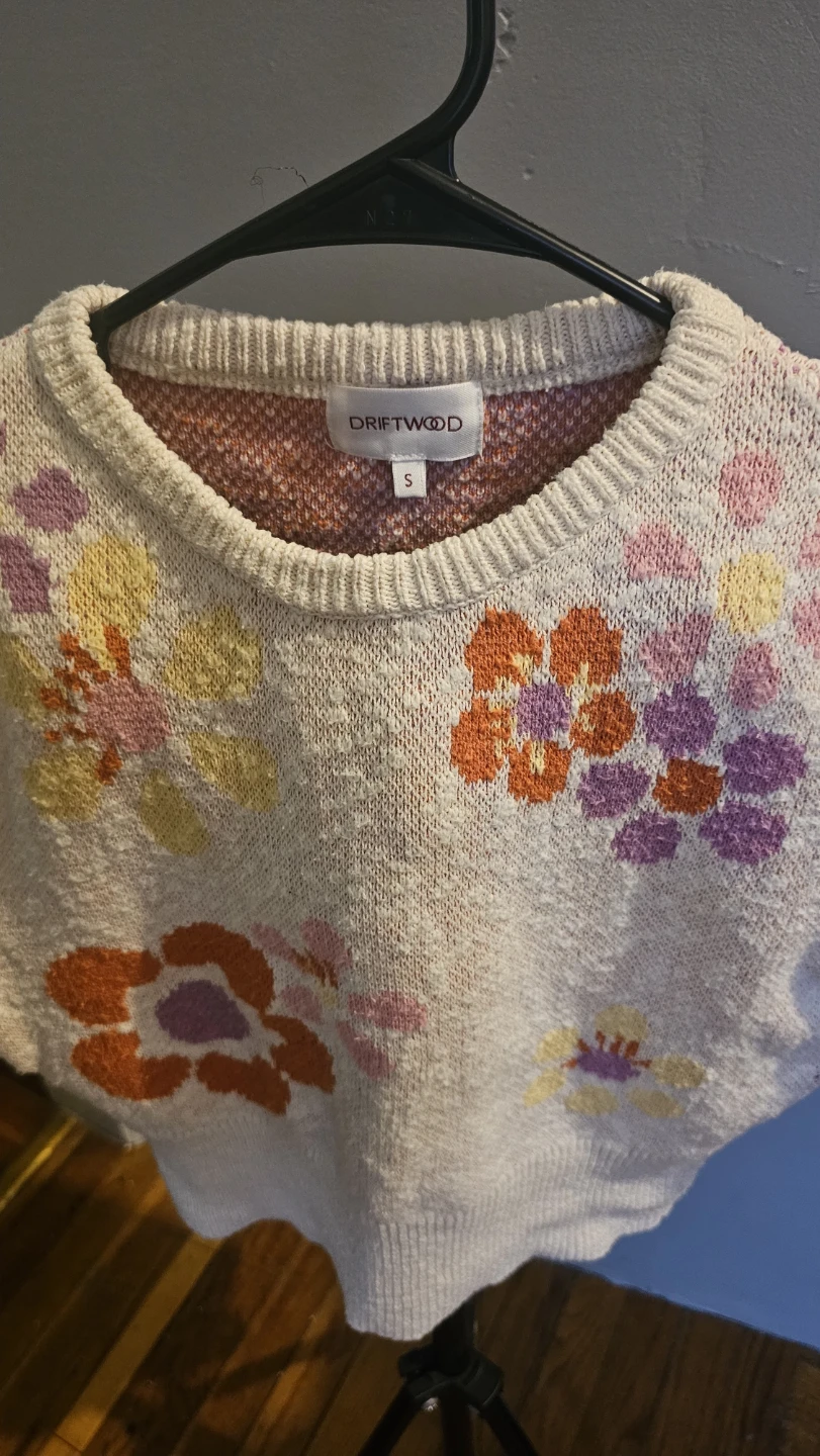 Driftwood Floral Short Sleeve Sweater