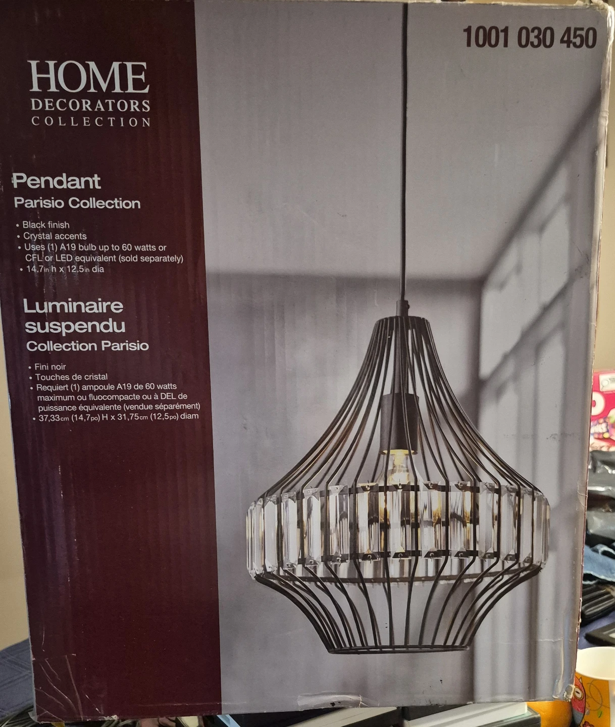 NEW Home Decorators Collection Parisio Pendant Light