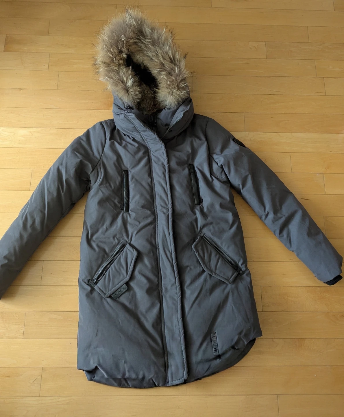 Rudsak Grey Parka with Fur Hood
