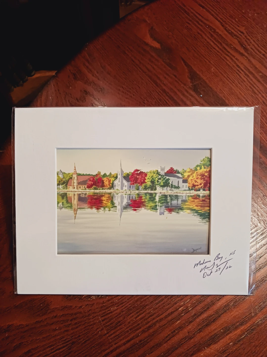 Neil Depew Signed "Mahone Bay" Nova Scotia Watercolor
