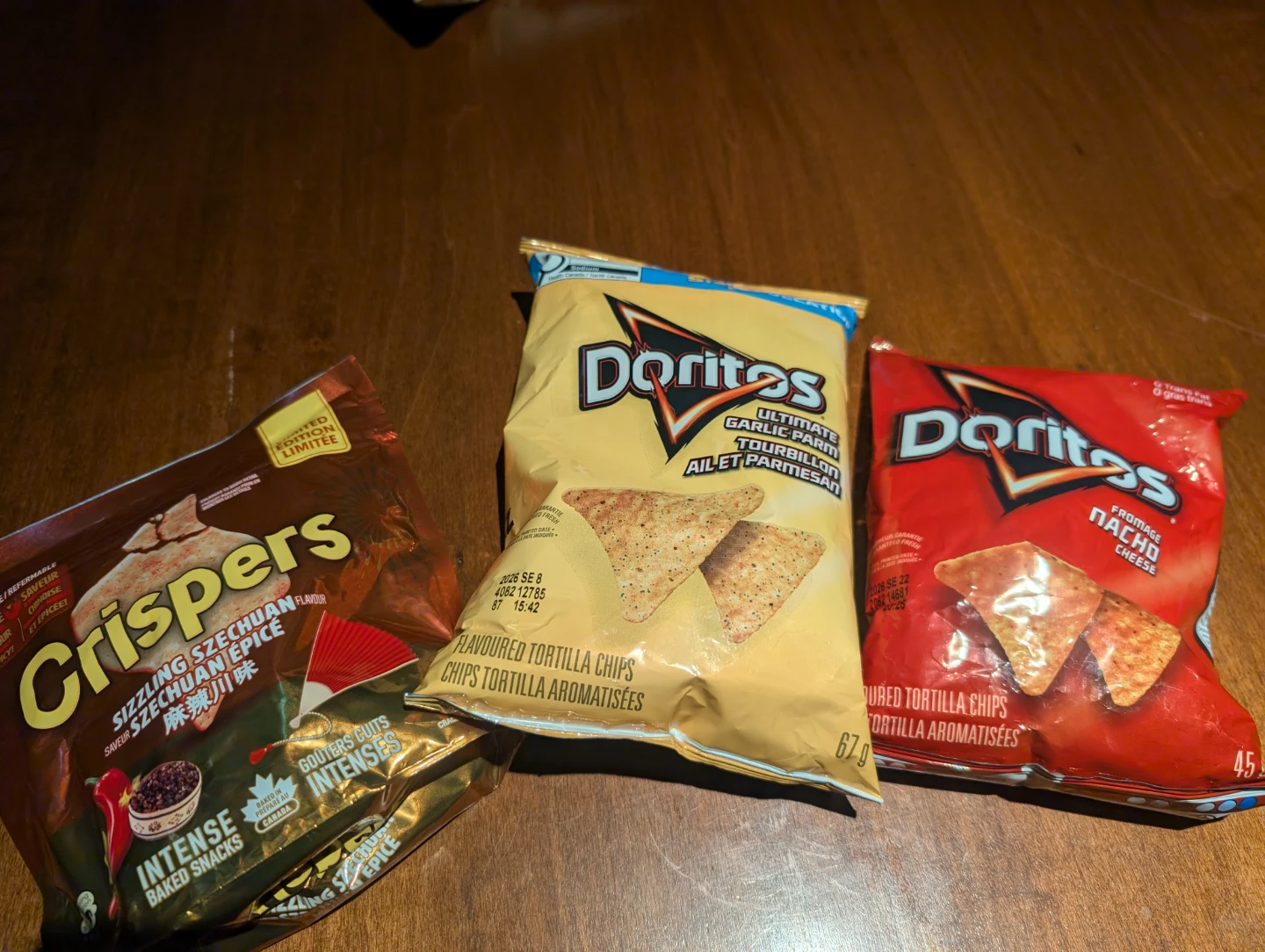 Crispers and Doritos snack bundle