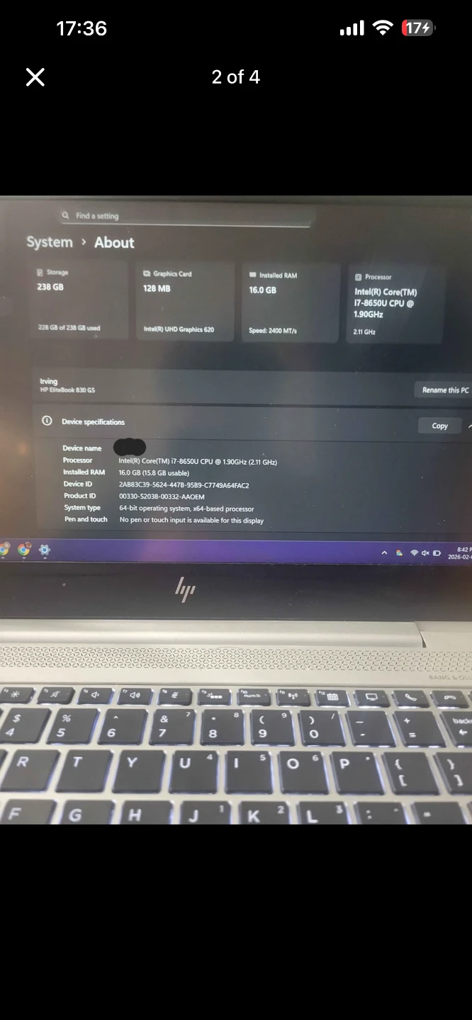 HP EliteBook 830 G5 Laptop - photo 2
