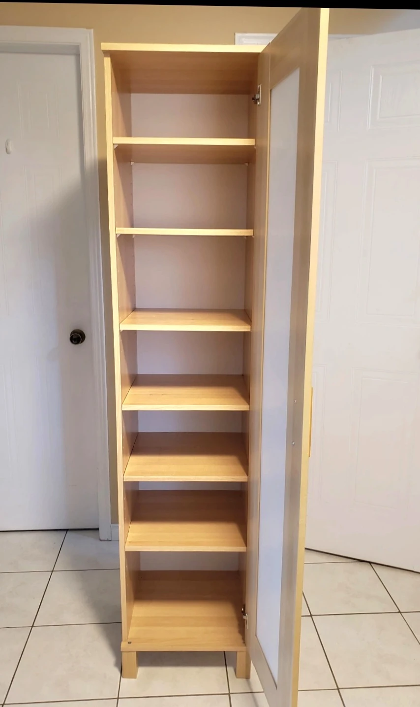 IKEA Tall Light Wood Storage Cabinet