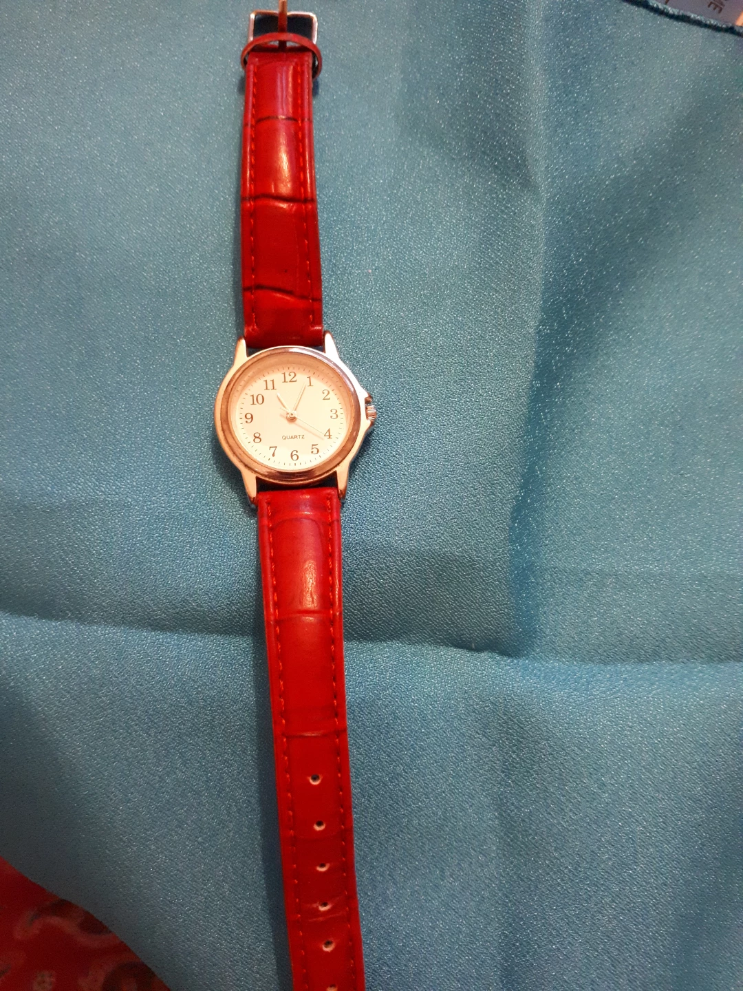 Red Quartz Analog Watch