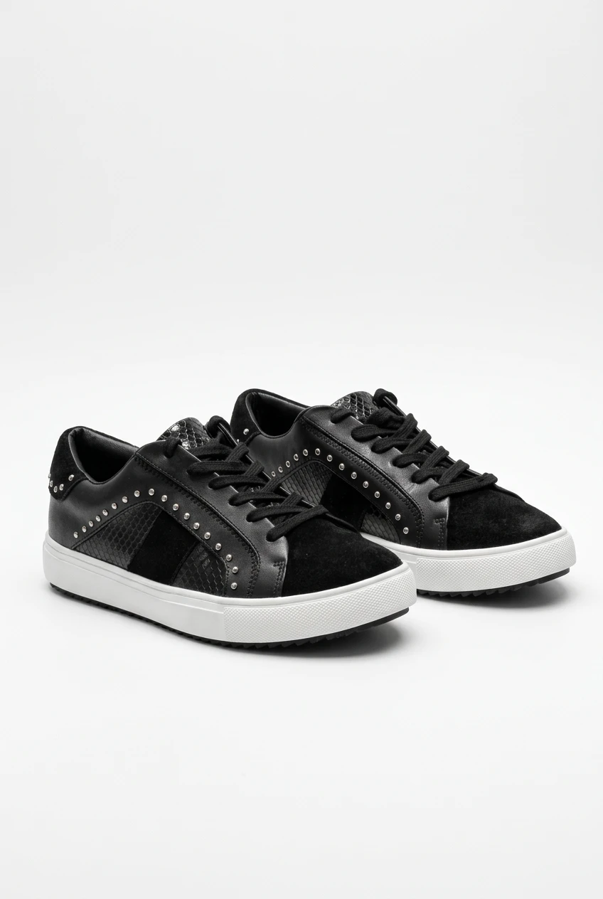 Steve Madden Zacy Studded Sneakers Black