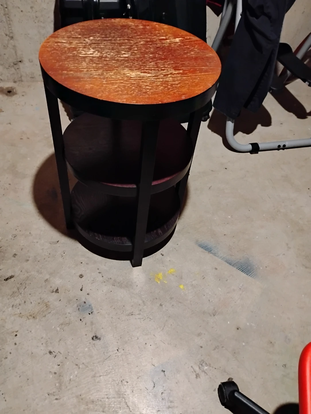 Three-Tier Round Wooden Side Table