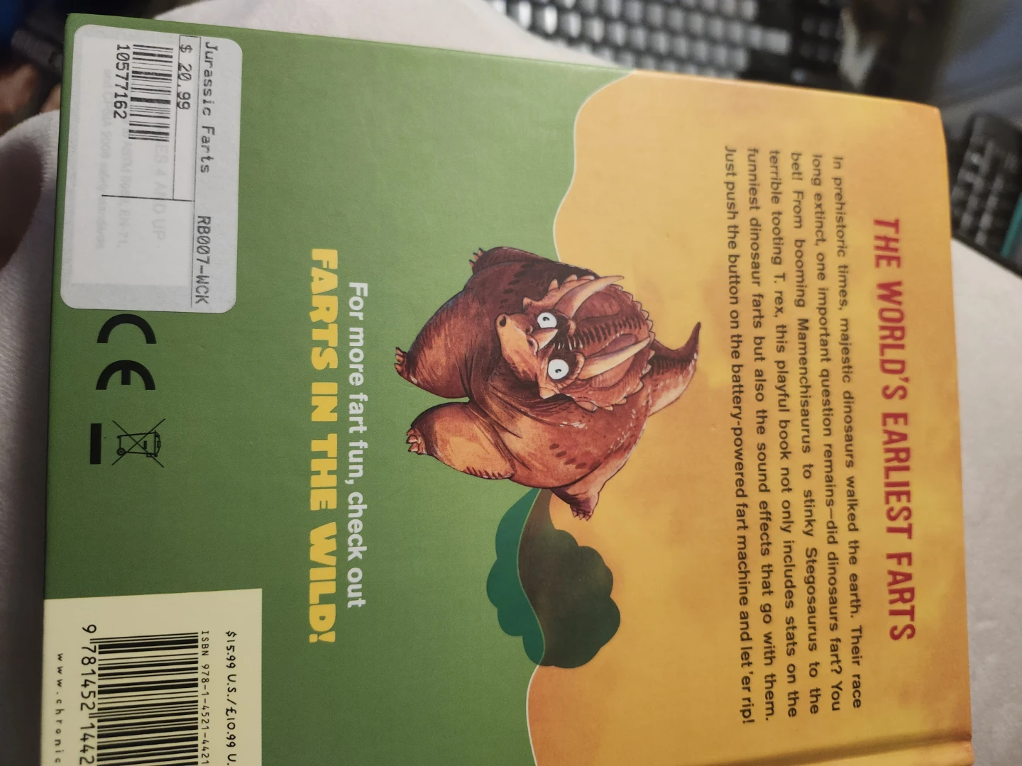 Jurassic Dinosour Farts Book (fart sound book) - photo 5