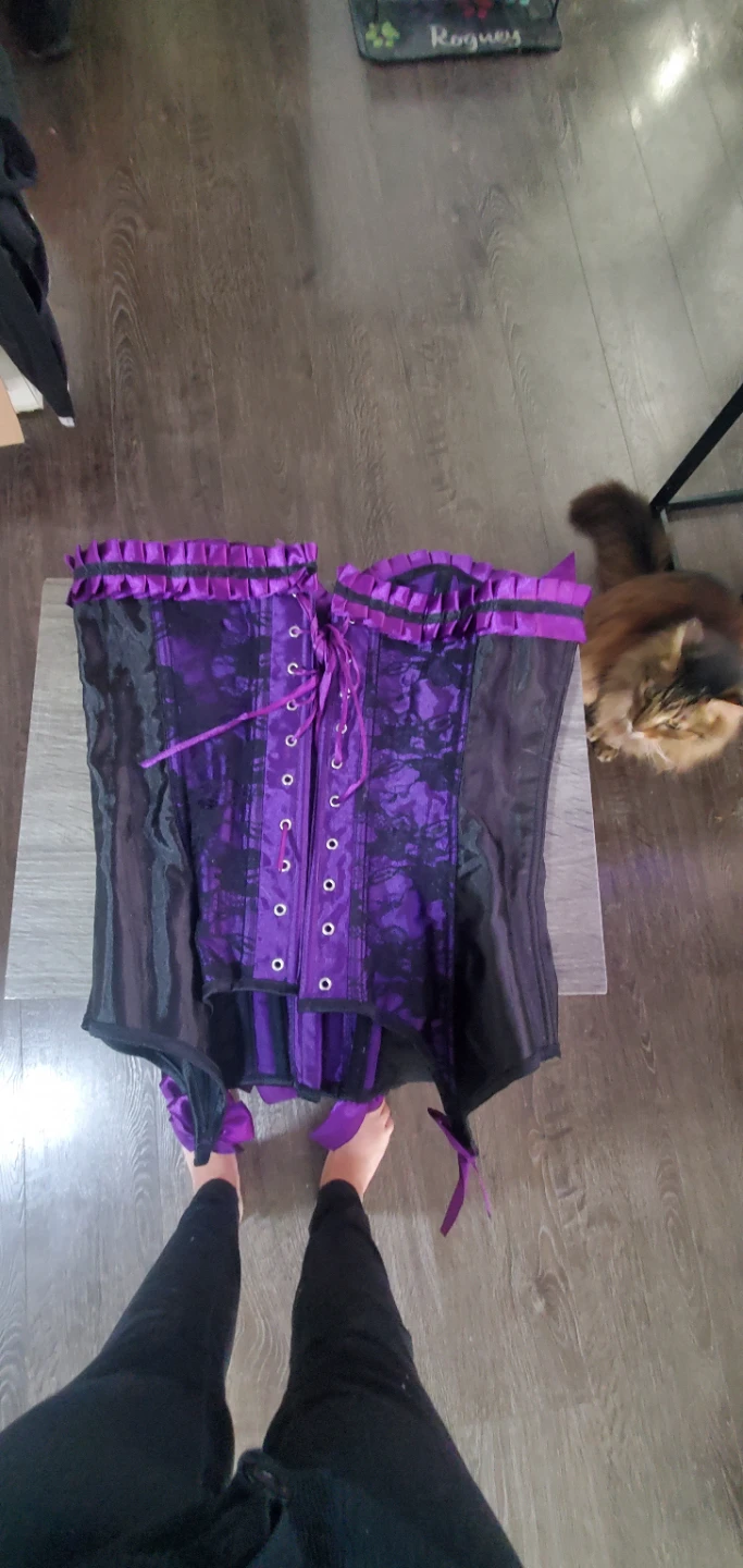 Purple and Black Lace Corset - photo 2