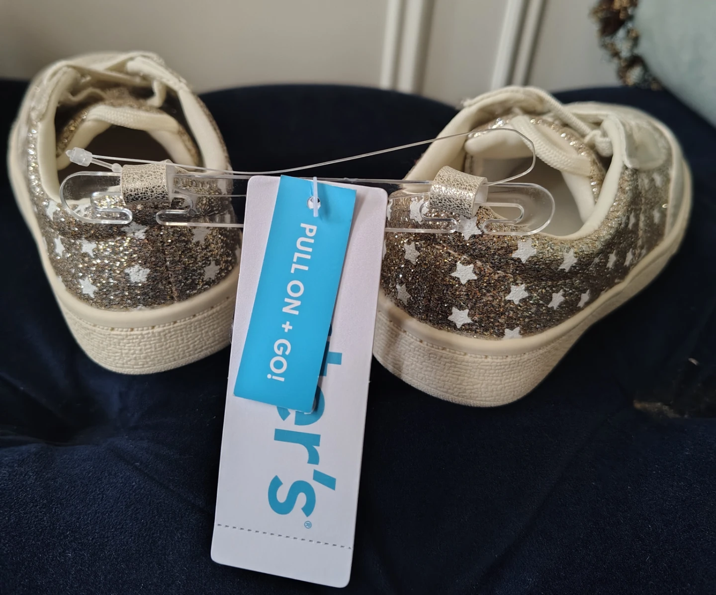 Sz 8 Carter's Toddler Glitter Star Sneakers New - photo 3