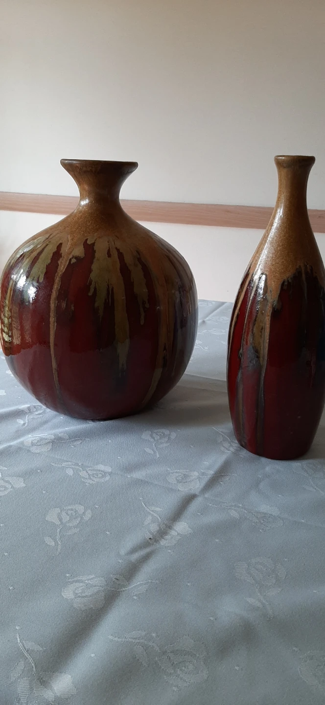 Modern drip glazed ceramic art pottery vases - photo 2