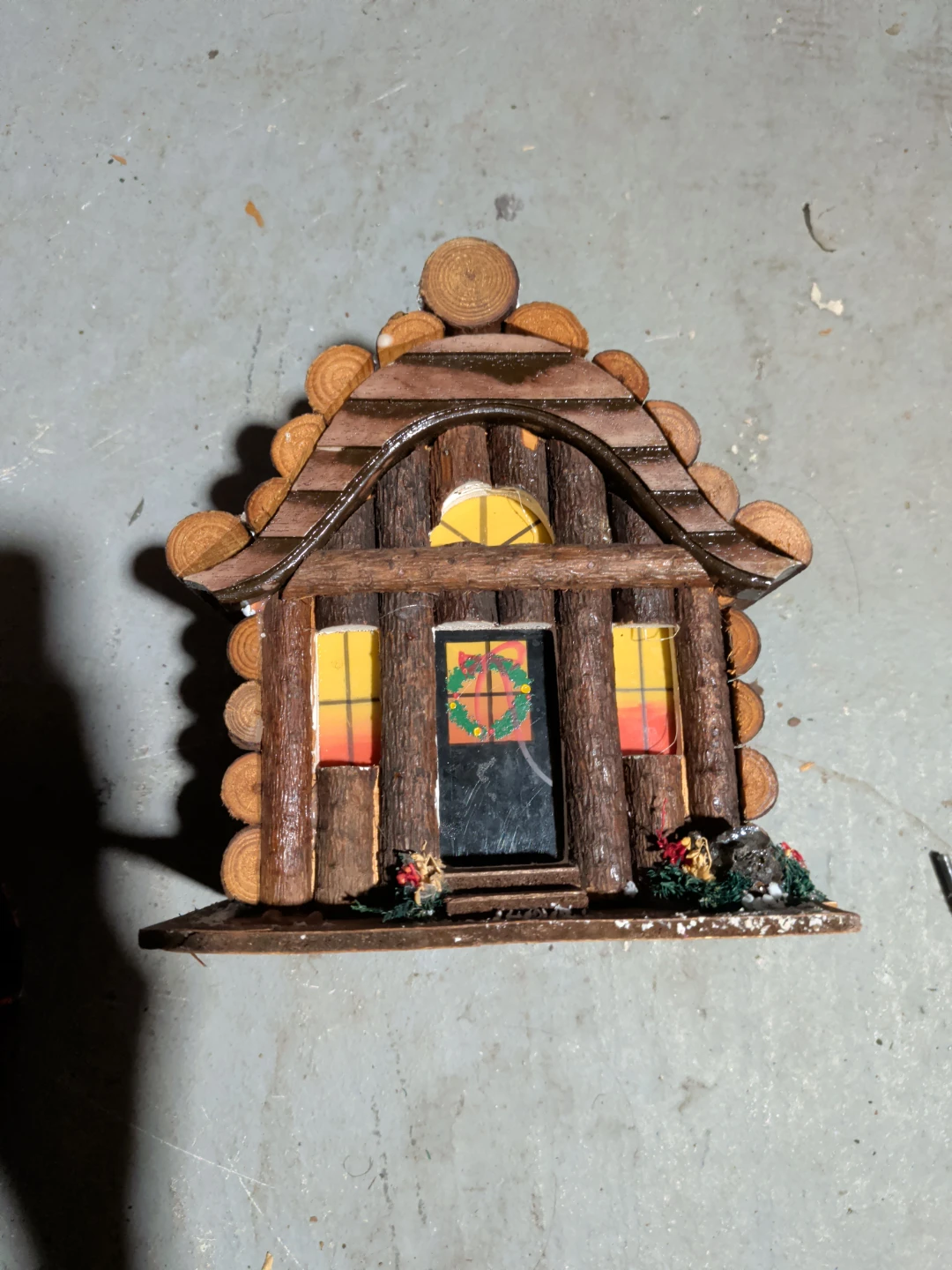 Rustic Miniature Log Cabin Decoration