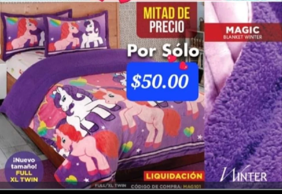 Magic Winter Unicorn Blanket Full XL Twin